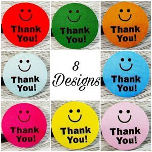 8/$20 100ct Thank You Stickers Round 1" Labels